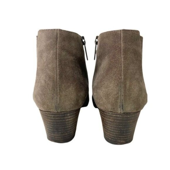 Aquatalia Suede Heeled Ankle Bootie Fallyn Taupe - Picture 5 of 10